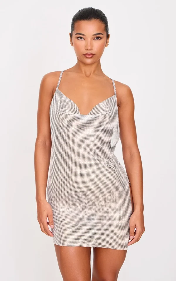 Silver Chainmail Mini Dress
