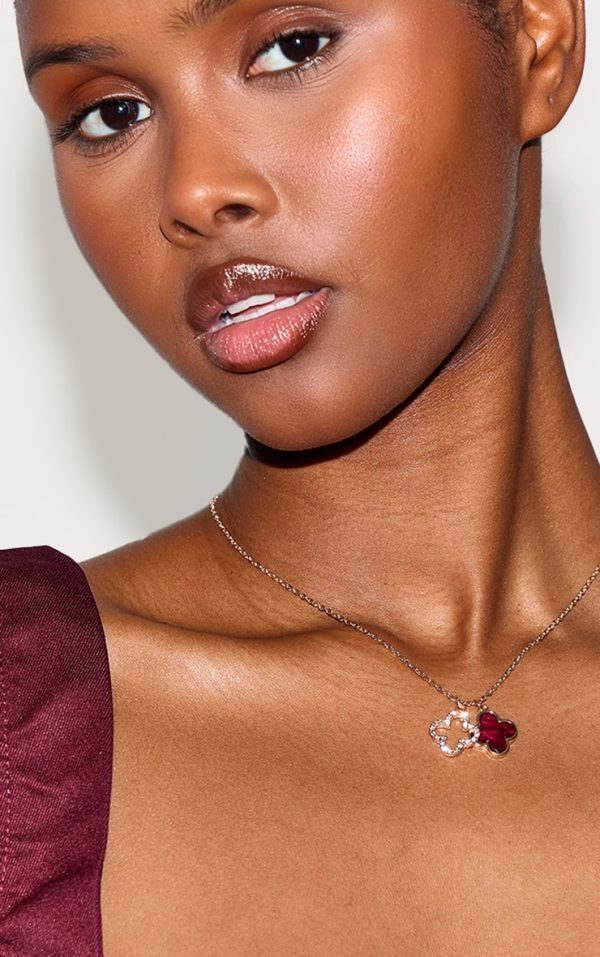 Burgundy Clove Simple Pendant Necklace