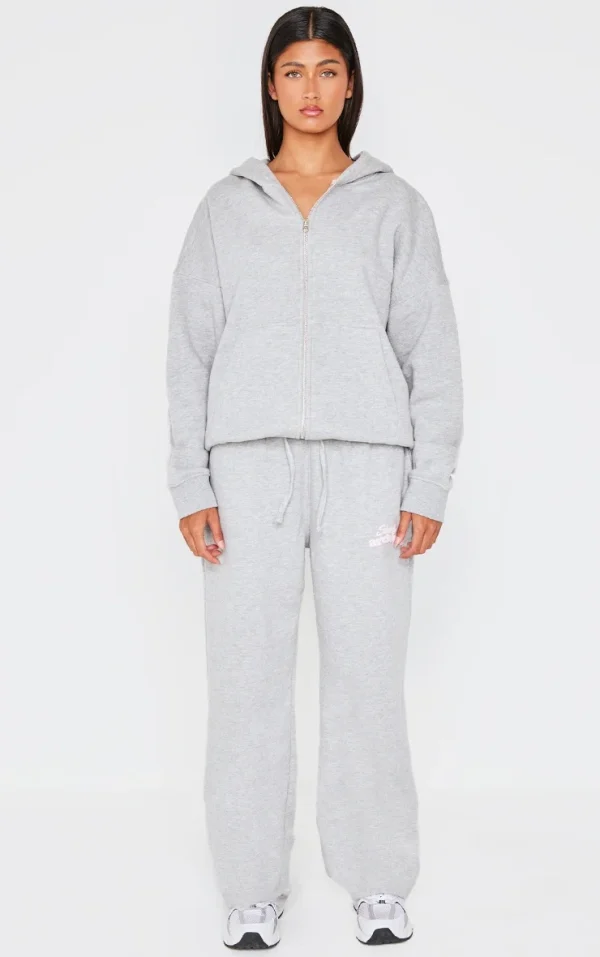 Grey Marl Studio Archives Wide Leg Sweatpants