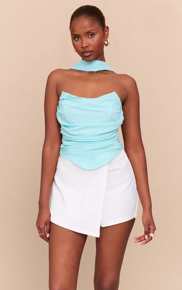 Mint Scarf Detail Corset