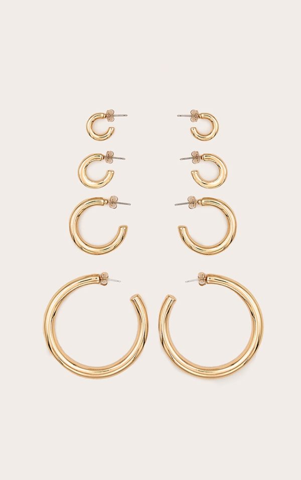 Gold Assorted Multipack Hoop Earrings