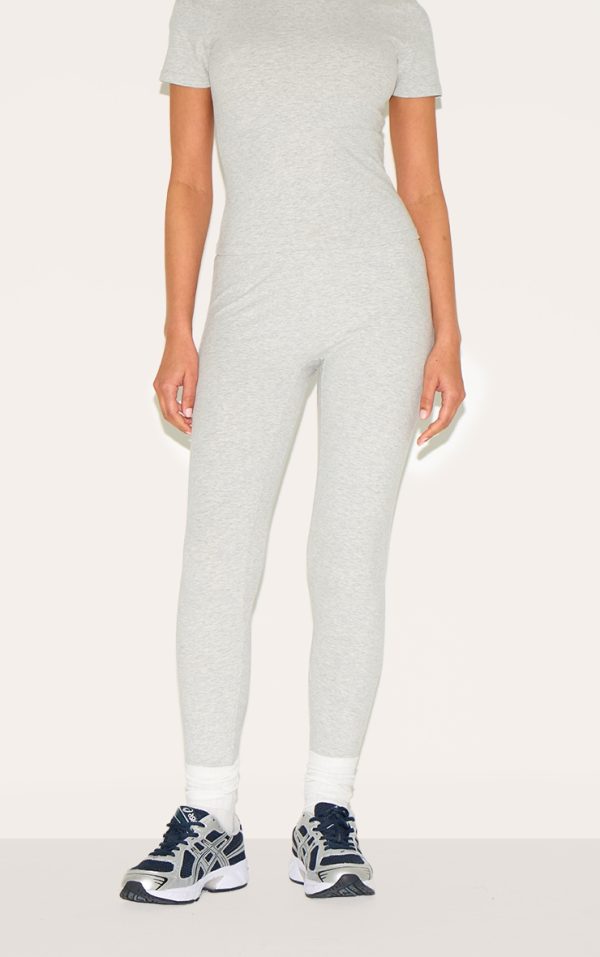 Petite Grey Marl Sculpt High Waist Gym Leggings