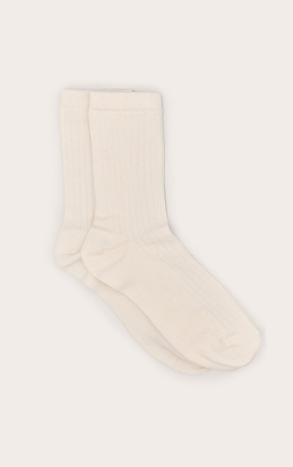 Cream Rib 1 Pack Sock
