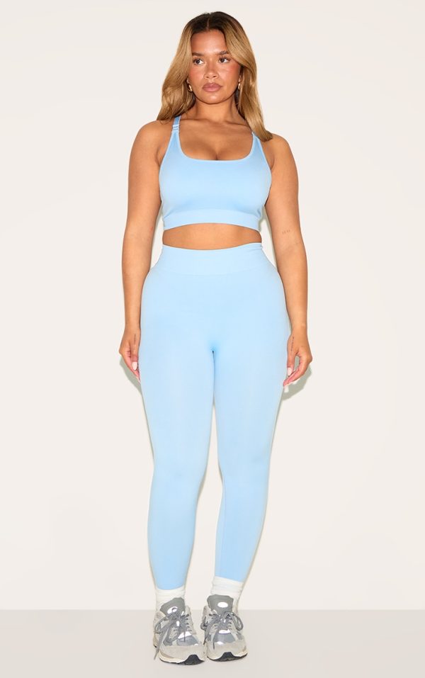 Shape Sky Blue Seamless Active Ruched Bum High Waisted Leggings