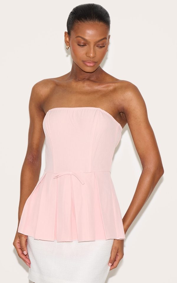 Pink Pleated Bandeau