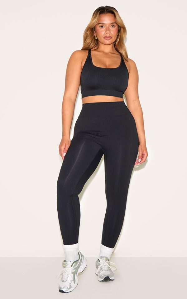 Shape Black Active Highwaisted Ruched Bum Leggings