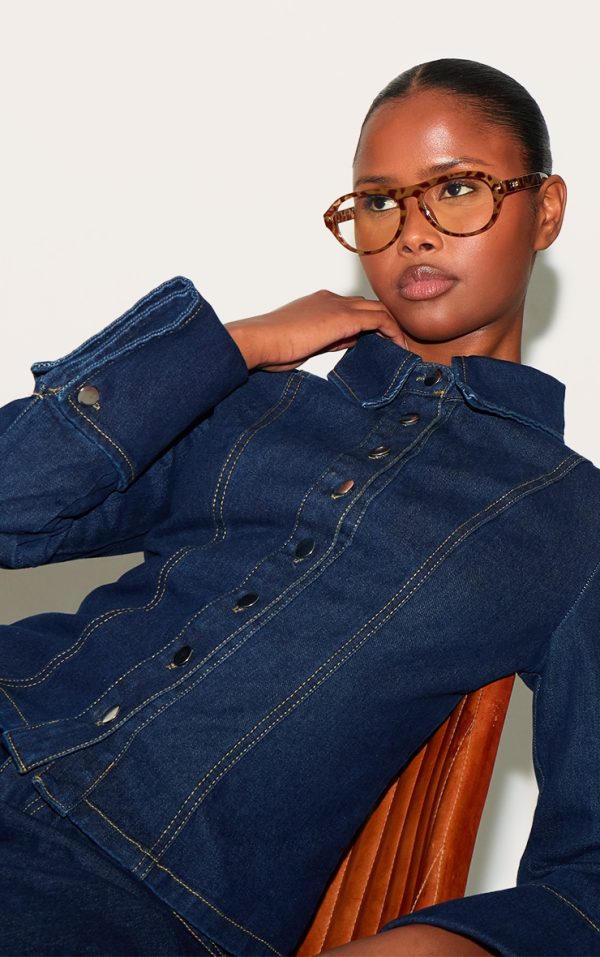 Tortoiseshell Round Aviator Blue Light Readers