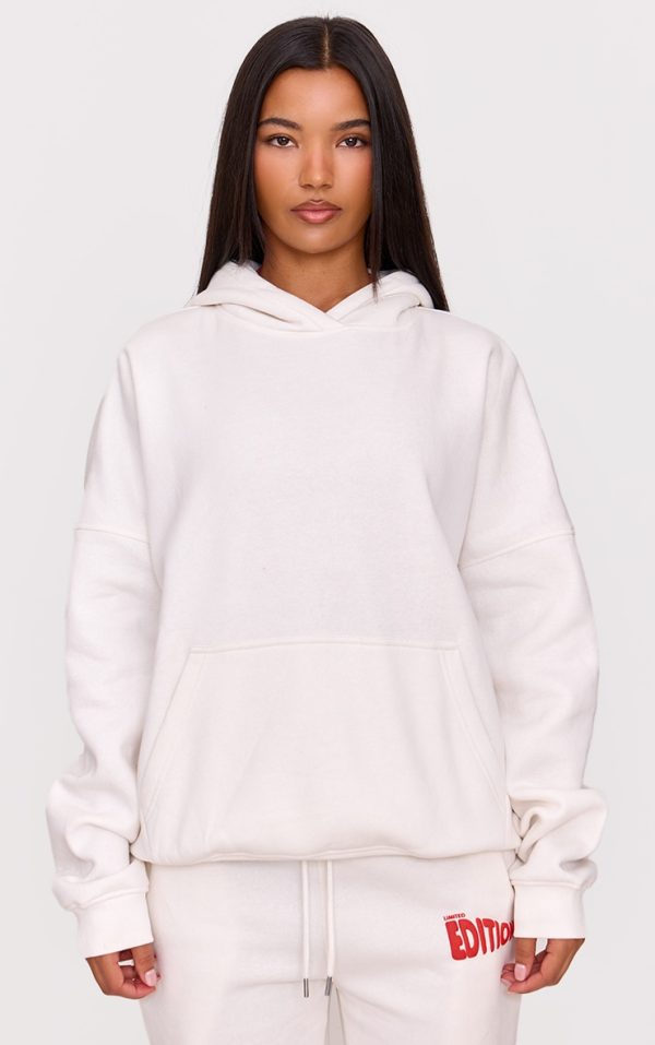 Cream Limited Editions Oversized Puff Print Hoodie