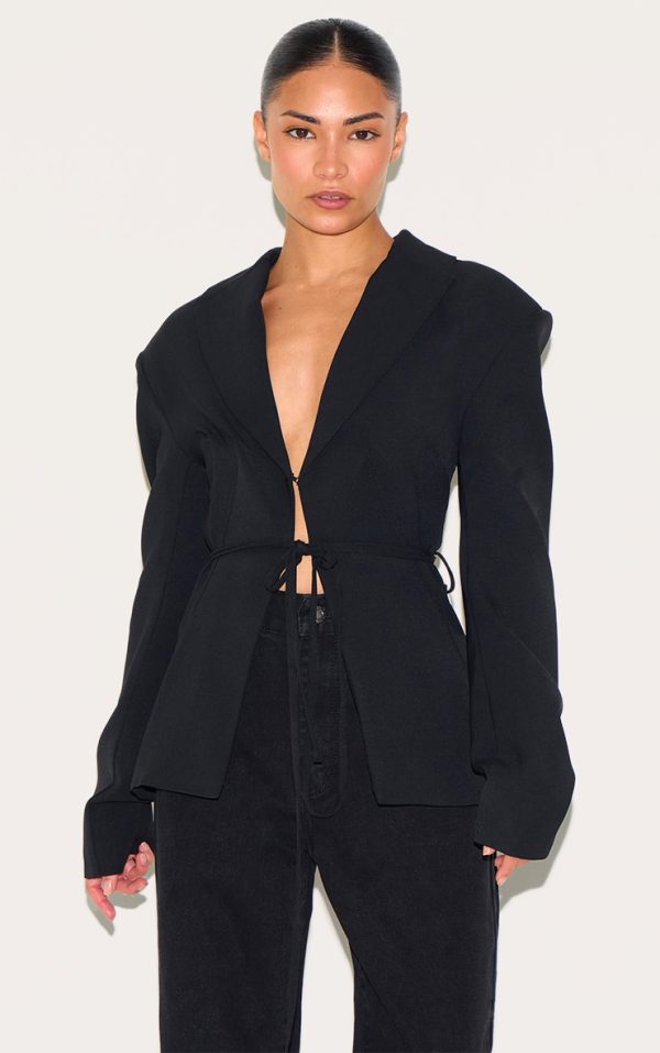 Petite Black Tailored Fitted Blazer