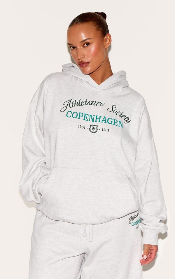 Plus Grey Premium New York Embroidered Hoodie