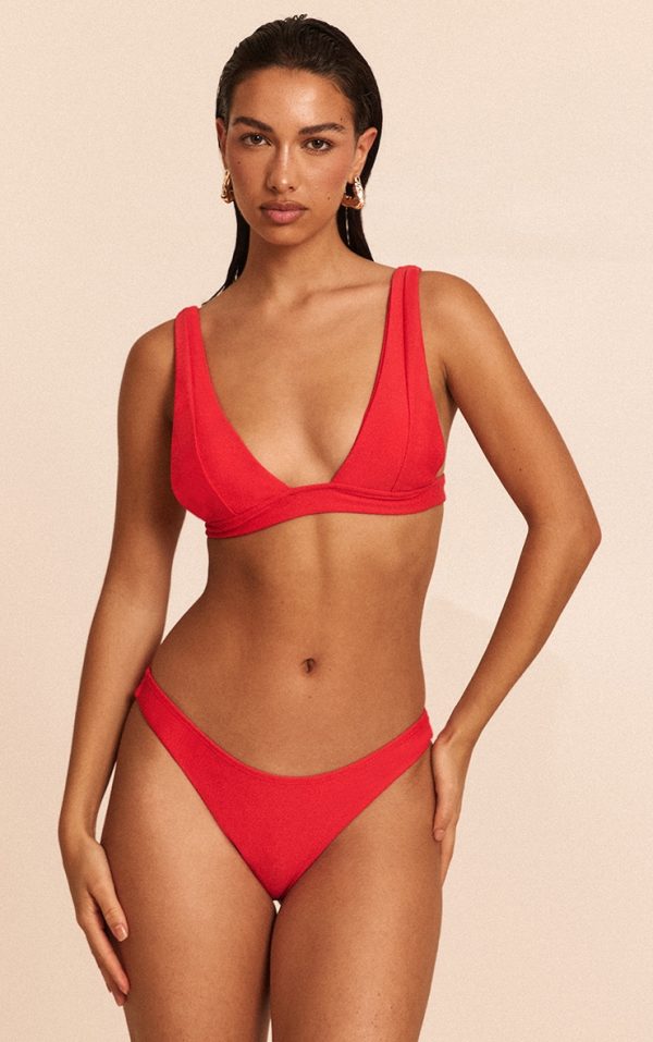 Red Boomerang Tanga Bikini Bottom
