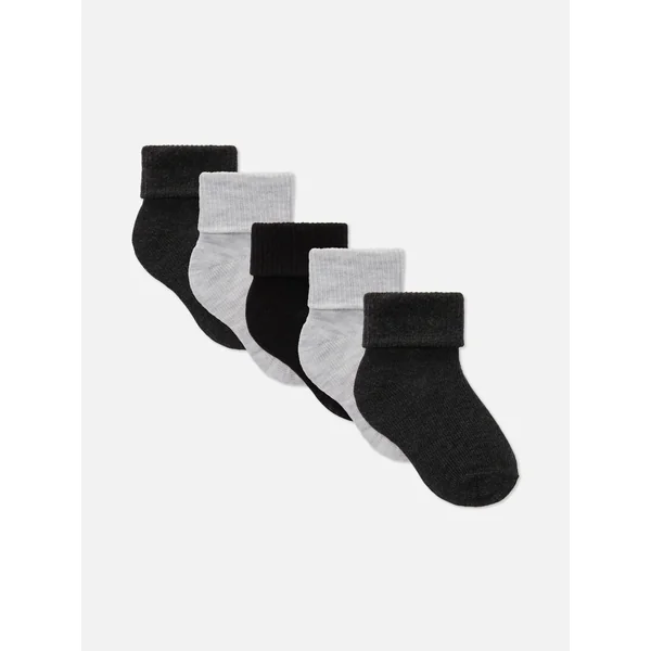 5-Pack Ankle Socks - Black