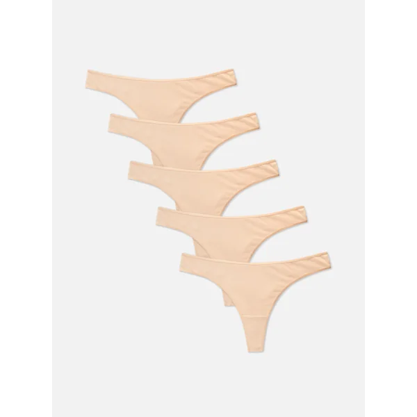 5-Pack Classic Thongs - Taupe