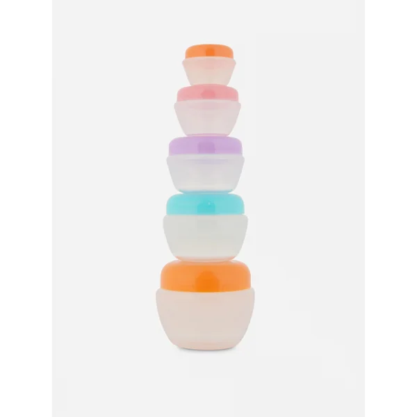 5-Pack Cosmetic Jars - Clear