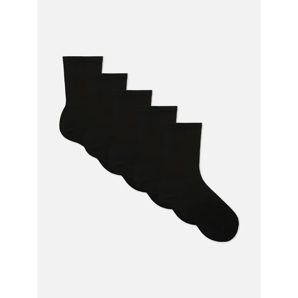 5-Pack Crew Socks - Black