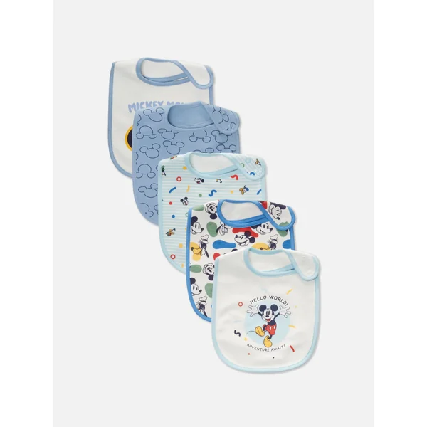 5-Pack Disney's Mickey Mouse Bibs - Blue