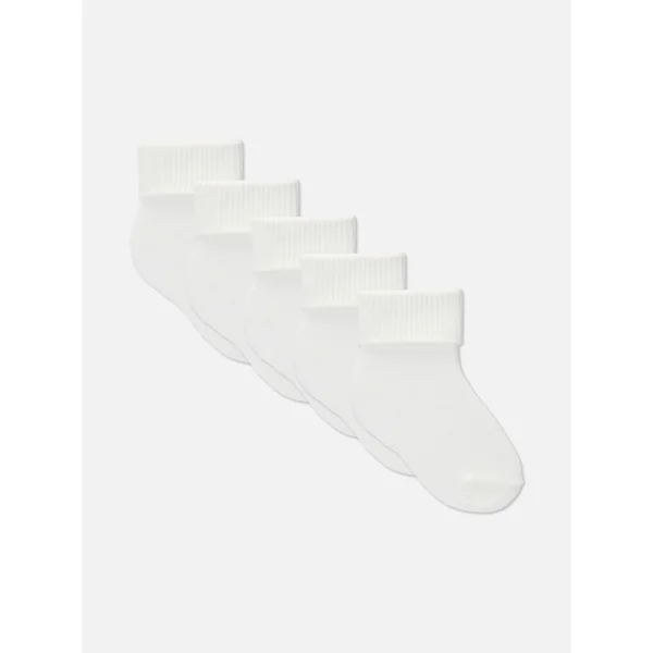 5-Pack Essential Ankle Socks - White