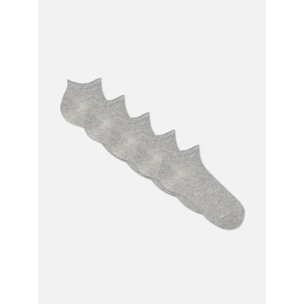 5-Pack Essential Sneaker Socks - Gray