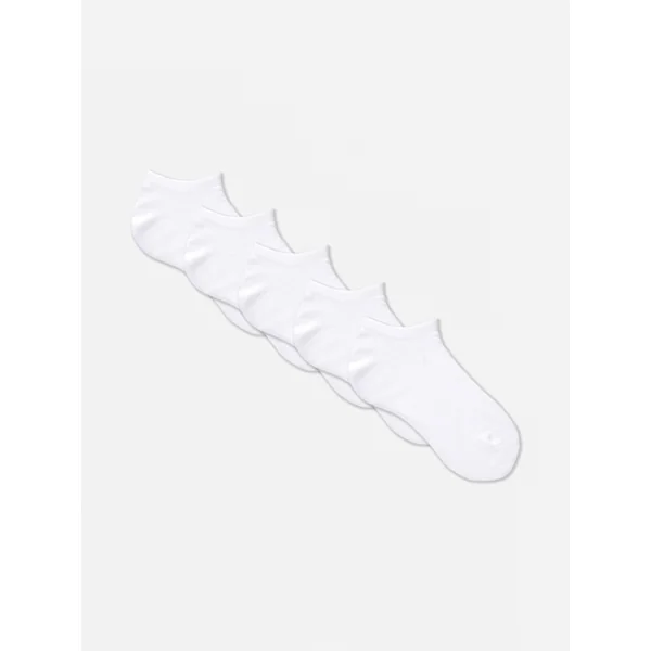 5-Pack Essential Sneaker Socks - White