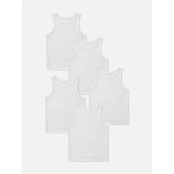 5-Pack Essential Tanks - White