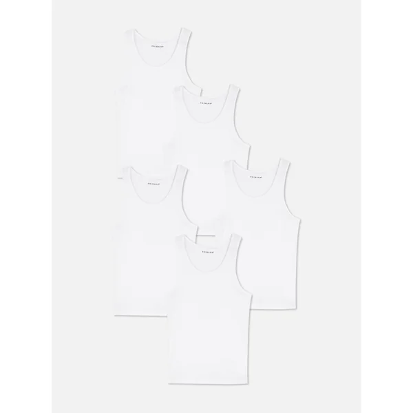5-Pack Essential Tanks - White