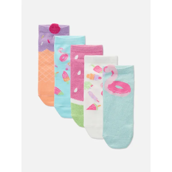 5-Pack Ice Cream Sneaker Socks - Multi
