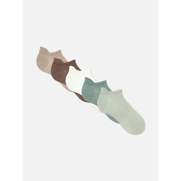 5-Pack Microfiber Sneaker Socks - Light Green
