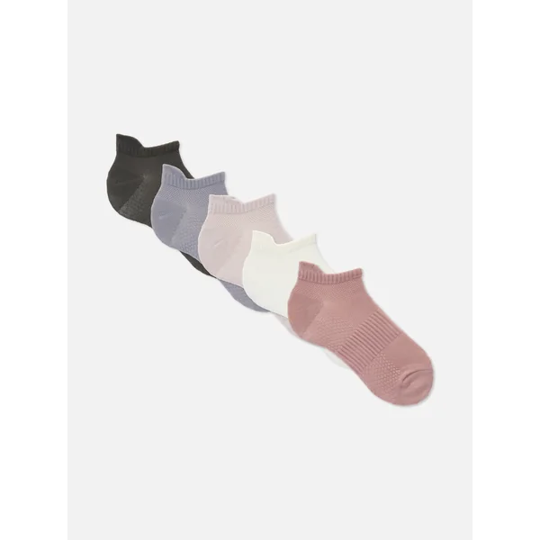 5-Pack Microfiber Sneaker Socks - Purple