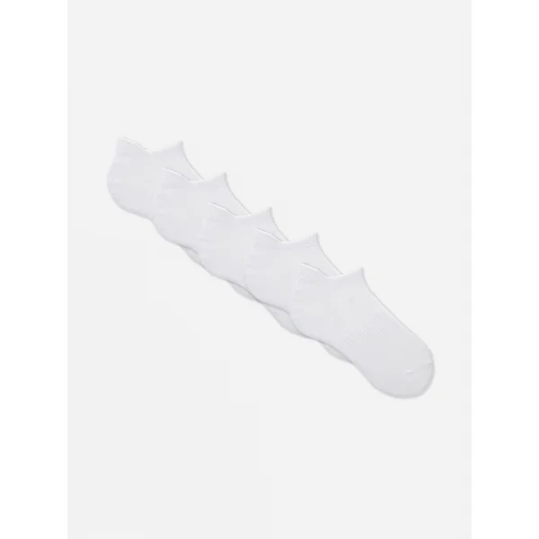 5-Pack Microfiber Sneaker Socks - White