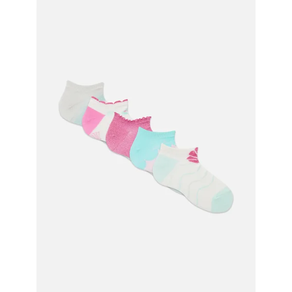 5-Pack Multi Mermaid Sneaker Socks - Lilac