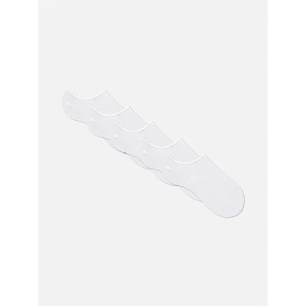 5-Pack No Show Socks - White