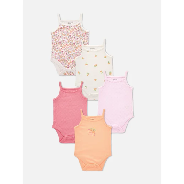 5-Pack Printed Bodysuits - Multi
