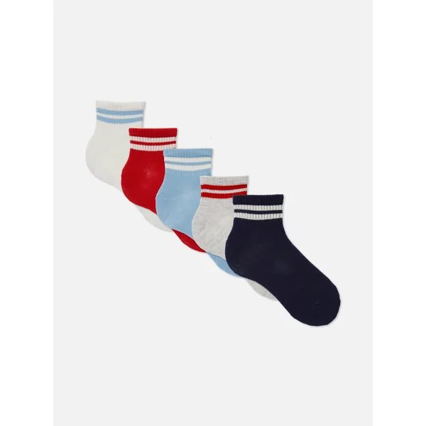5-Pack Ribbed Sports Socks - Multi