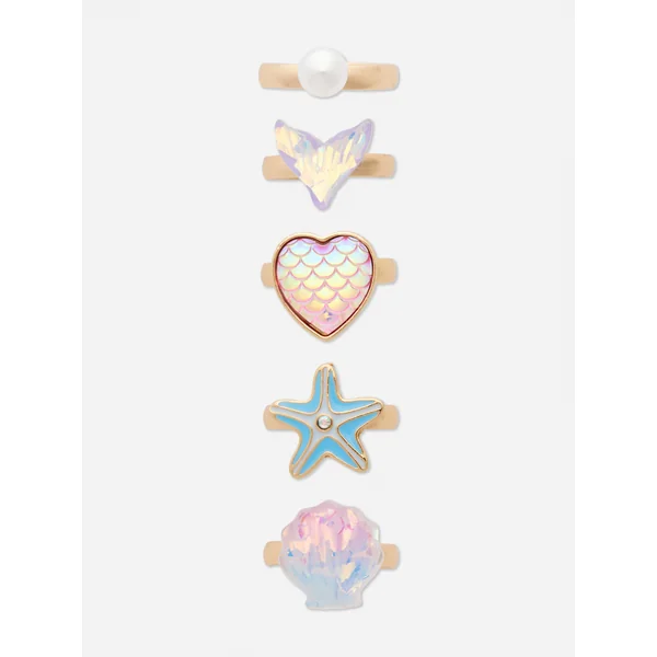 5-Pack Shell Rings - Multi