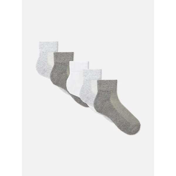 5-Pack Sneaker Socks - Gray