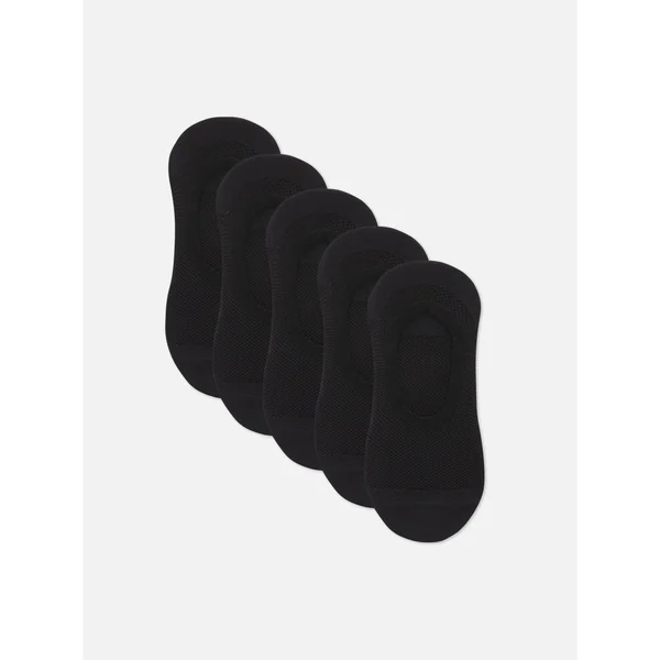 5-Pack Sports Footies - Black