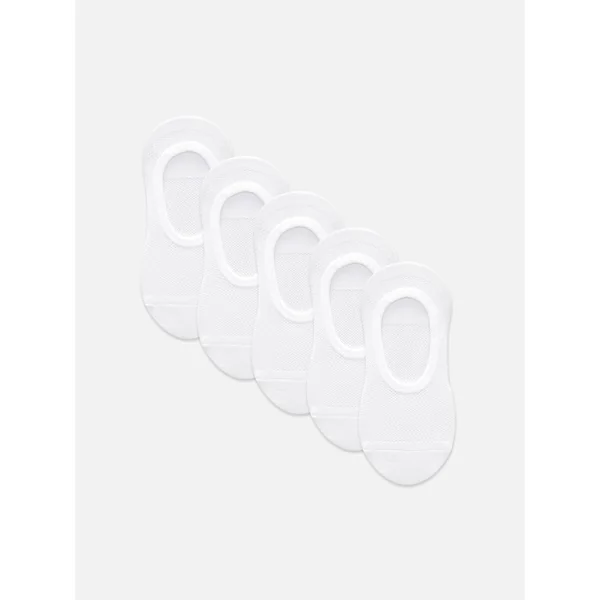 5-Pack Sports Footies - White