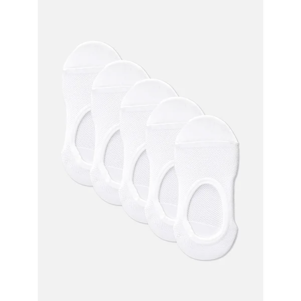 5-Pack Sports Footies - White