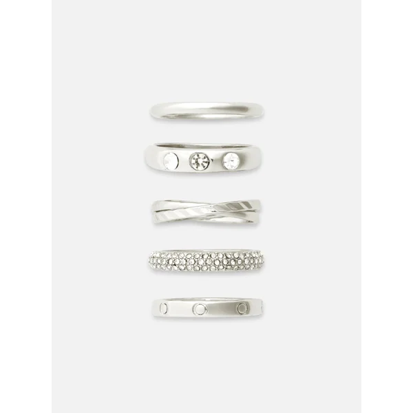 5-Pack The Edit Rings - White