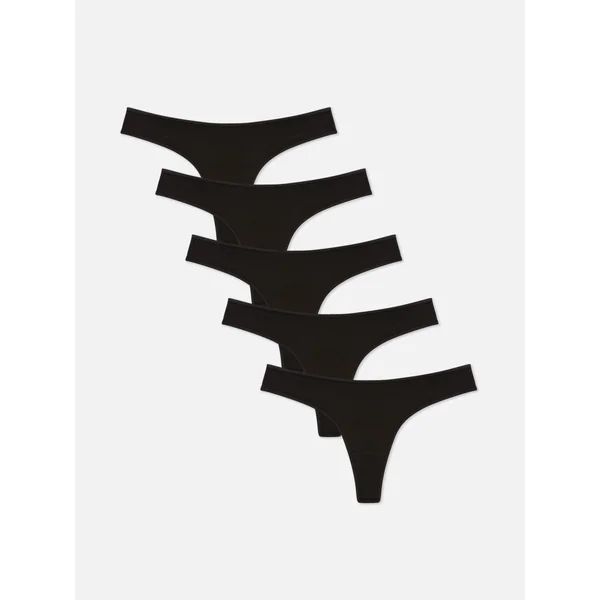 5-Pack Thongs - Black