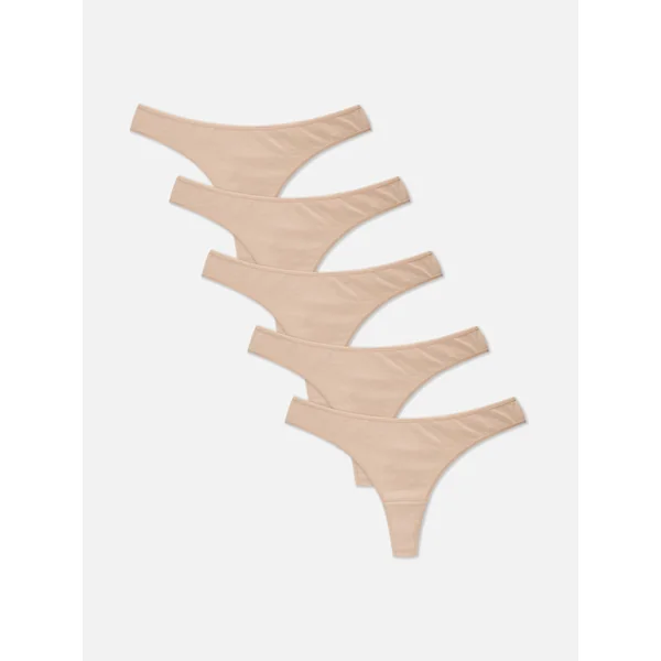 5-Pack Thongs - Taupe