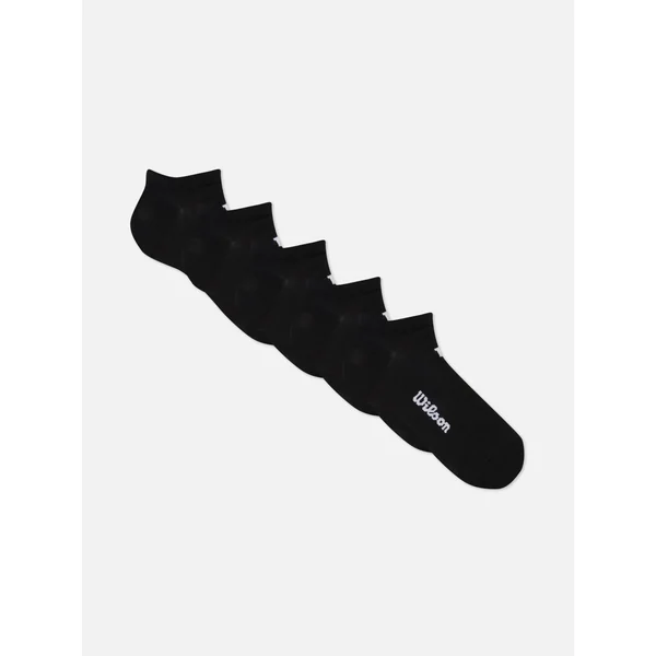 5-Pack Wilson Sneaker Socks - Black