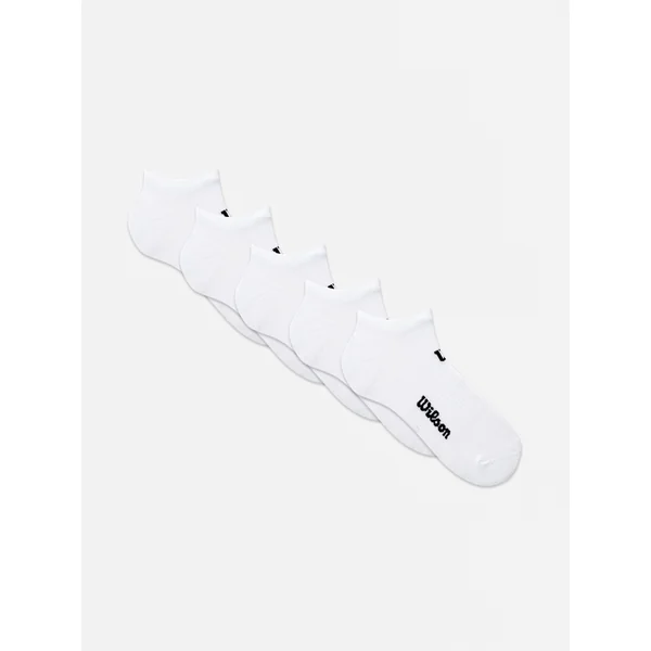 5-Pack Wilson Sneaker Socks - White
