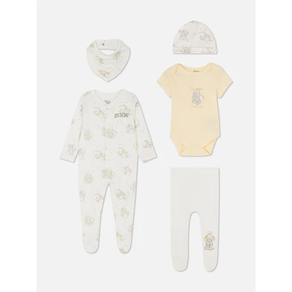 5-Piece Disney’s Dumbo Newborn Starter Set - White