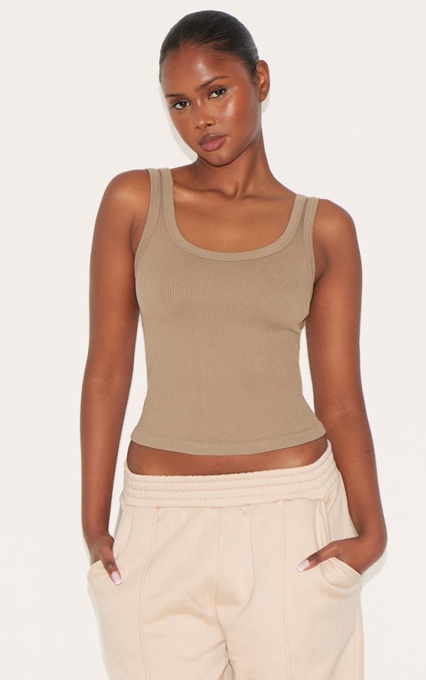 Coffee Snatched Rib Scoop Vest