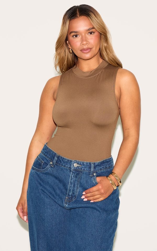 Shape Mushroom Sculpted High Neck Bodysuit