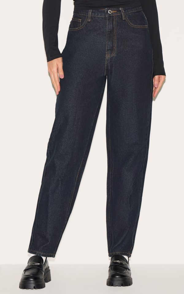 Tall Dark Indigo High Waist Mom Jeans