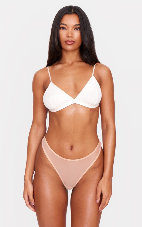 Nude Mesh Pack of 3 Basic Thongs