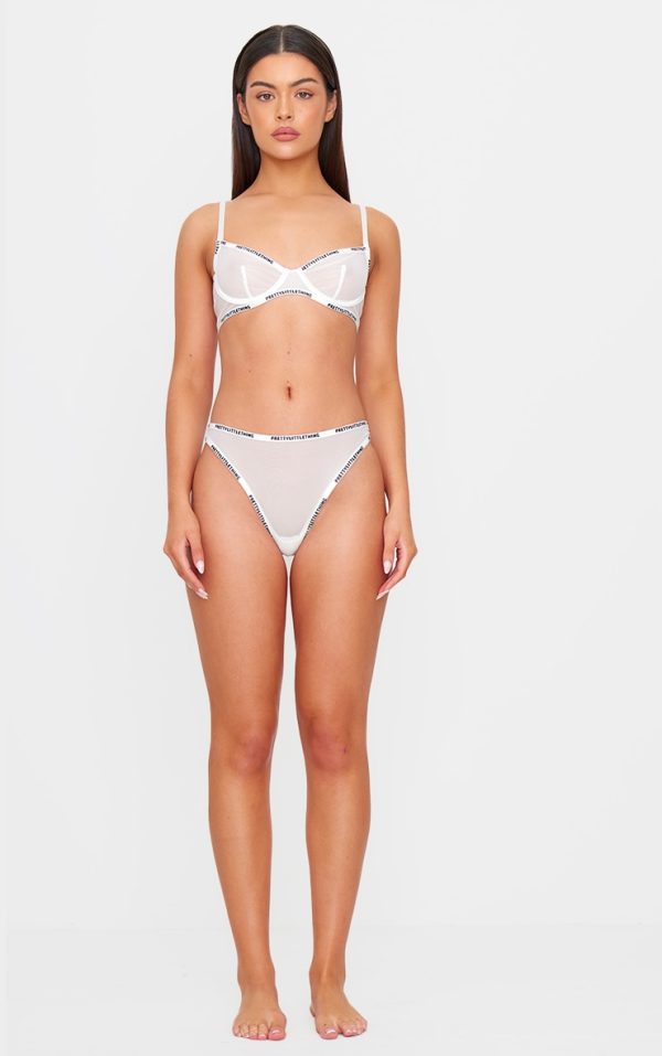 PRETTYLITTLETHING White Mesh Panties
