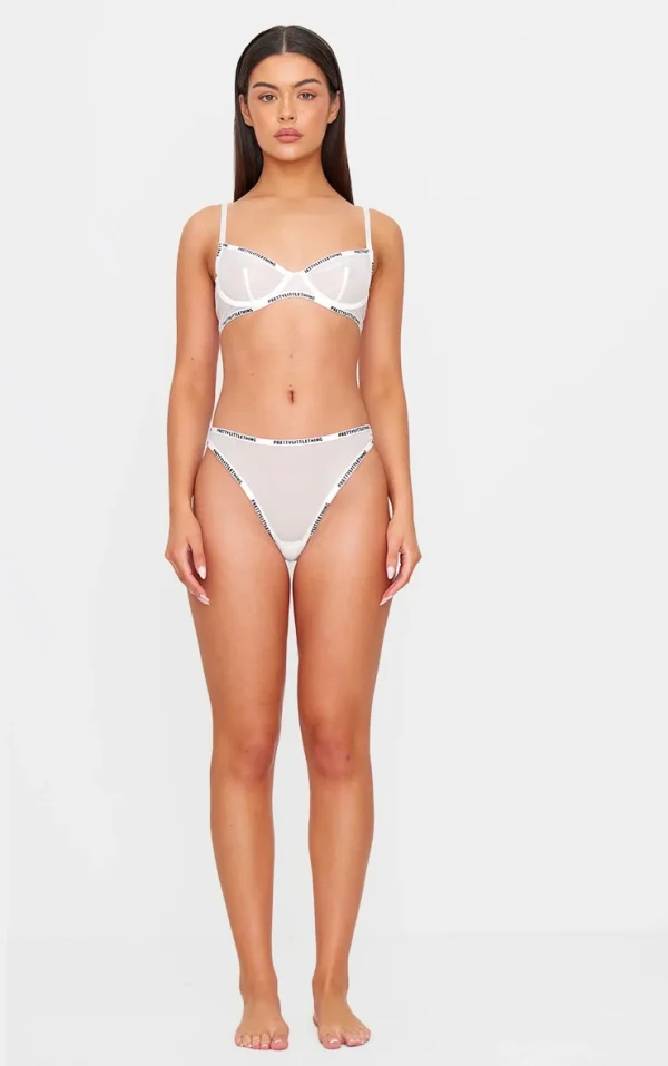 PRETTYLITTLETHING White Mesh Panties